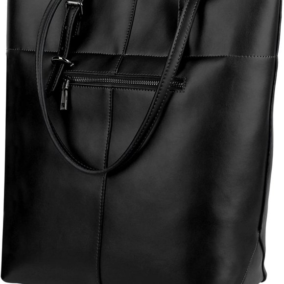 CHRISTMAS  SALE       BLACK  LEATHER  TOTE    $29 - Picture 6 of 10